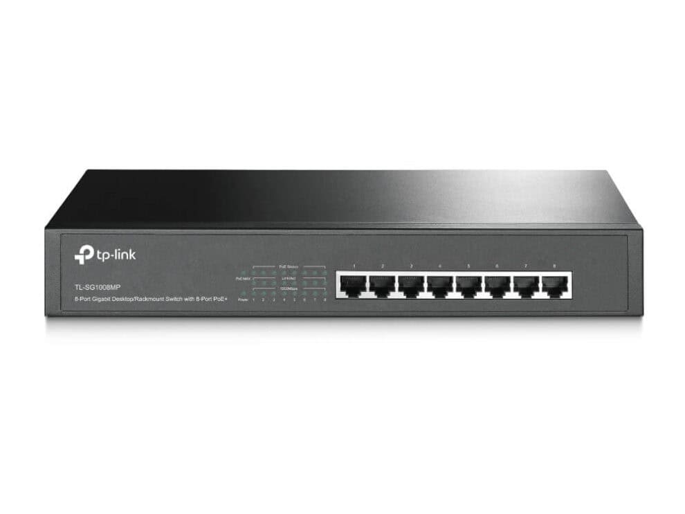 tp link tl sg1008mp 8 port gigabit desktop/rackmount switch with 8 port poe+