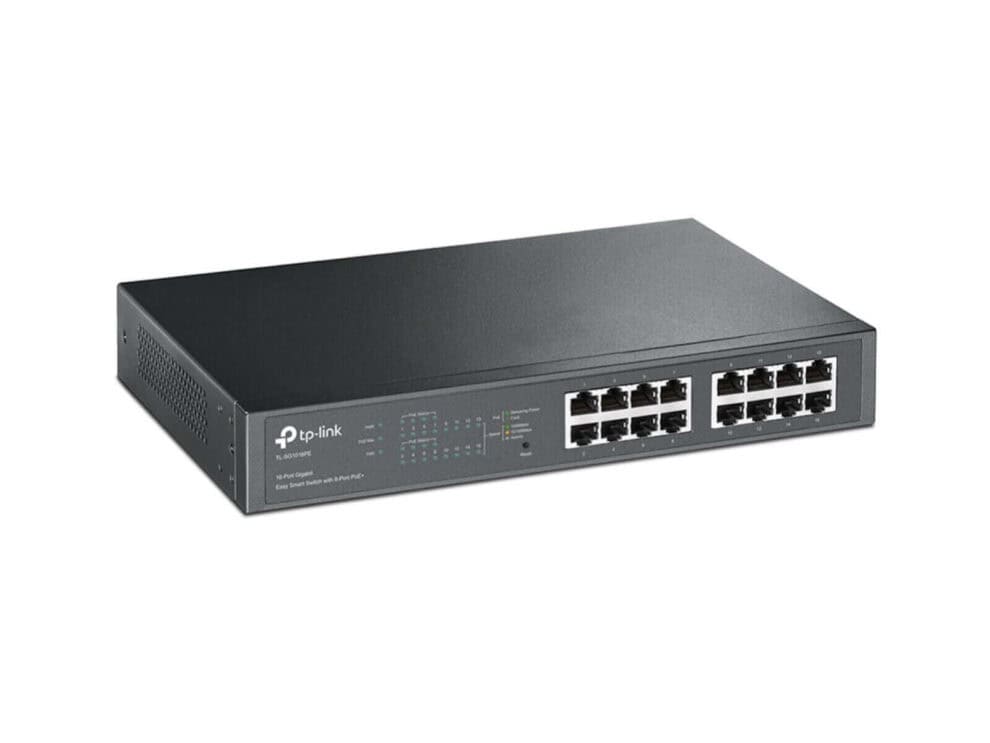 tp link 16 port gigabit poe+ easy smart switch with 8 port poe+