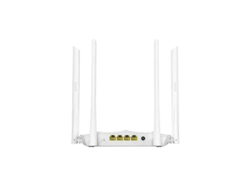 White wireless router with four antennas