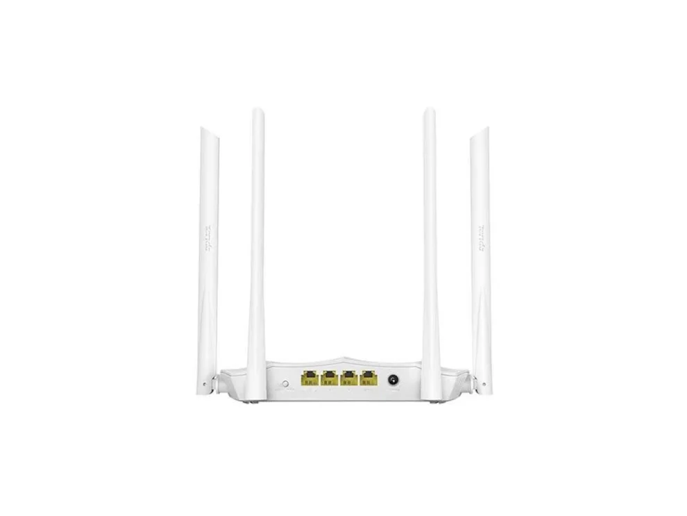 White wireless router with four antennas