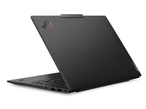 Lenovo ThinkPad laptop partially open.