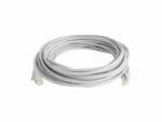 Coiled white Ethernet cable with connectors