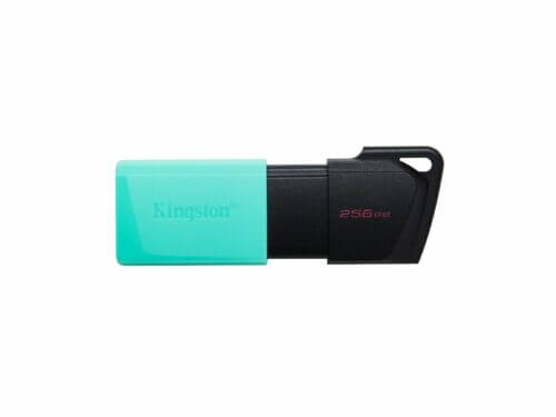 kingston 256gb usb3.2 gen1 datatraveler exodia m (black + teal) Kingston 256GB USB flash drive.
