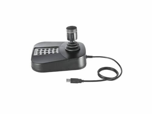 USB joystick controller with attached cord.
