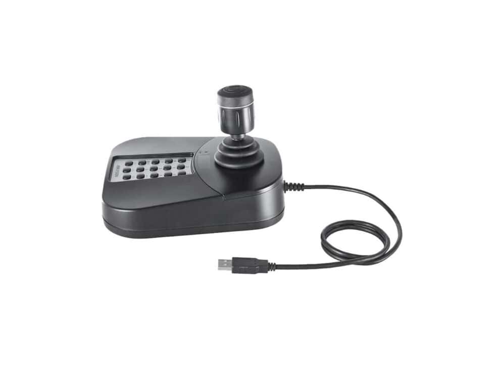 USB joystick controller with attached cord.