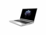 Silver laptop with open screen