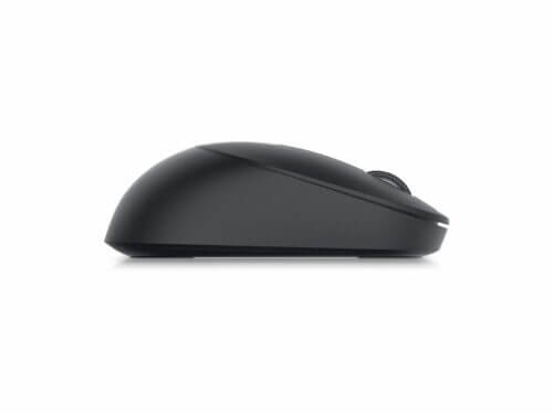 Black wireless computer mouse side view