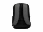 Black backpack back view