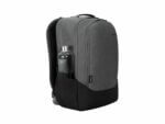 Gray backpack with water bottle pocket