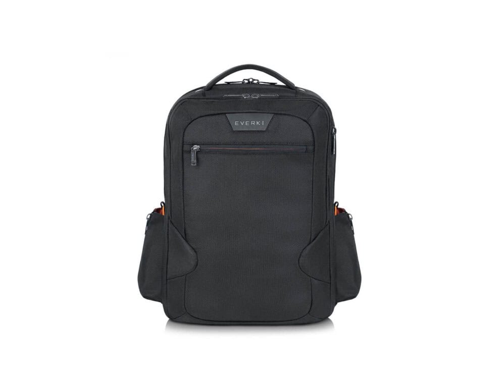 everki studio 15 eco friendly slim laptop macbook backpack; made from eco material Black Everki backpack with front pocket