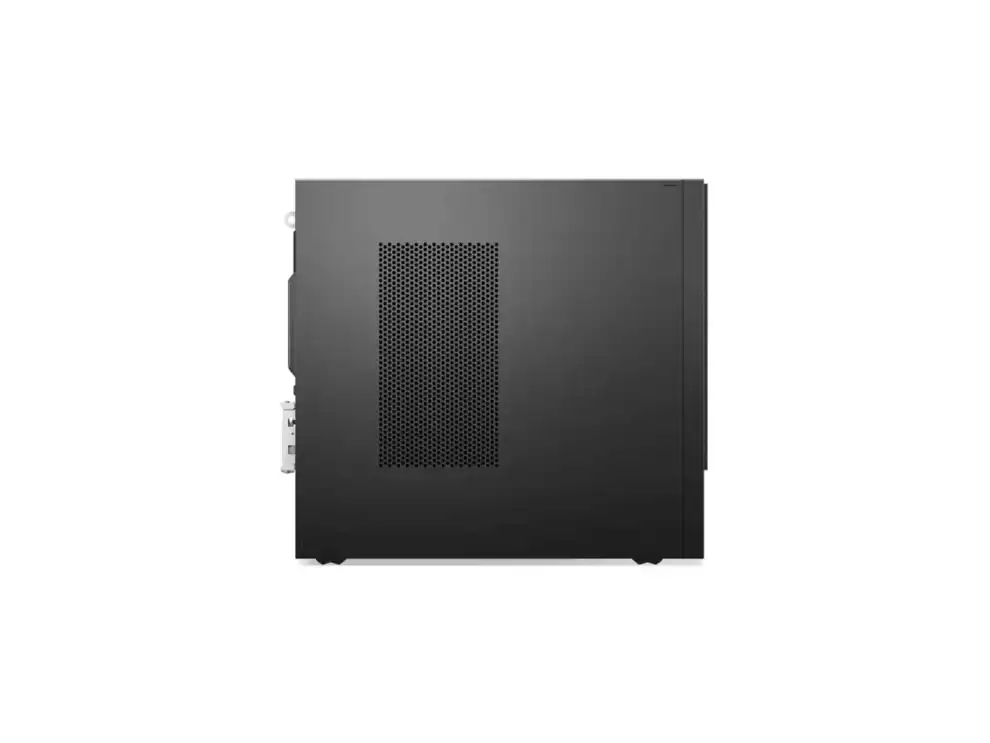 Side view of a black computer case