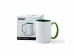 Cricut ceramic mug blank with green handle