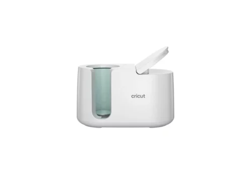 Cricut cutting machine with open lid