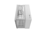 Empty white computer case, side view.