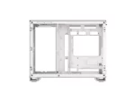 White empty computer case interior