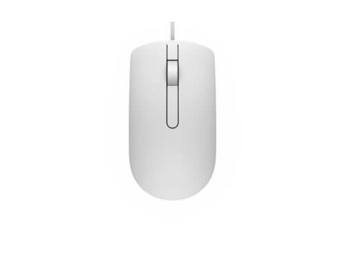 White wired computer mouse