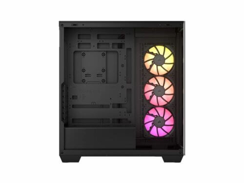 icue link 3500x rgb mid tower pc case; black Computer case with RGB cooling fans