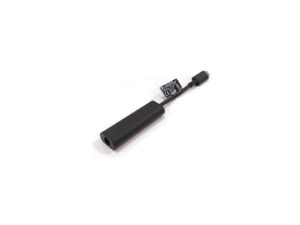 Black USB-C to Ethernet adapter
