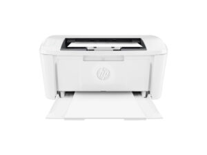 HP LaserJet M15w printer on white background