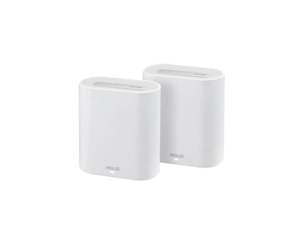 asus router/expert/2402 mbps+574 mbps/2.4ghz 2x2/5ghz 2x2/poe+/200 devices/wall+ceiling mount/aimesh/2 pack. ASUS dual white WiFi routers