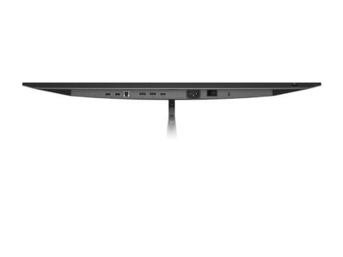 Back view of monitor ports and connections