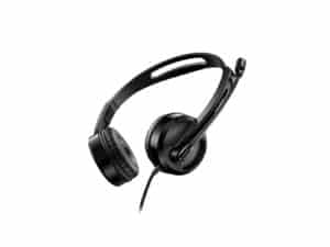 Black headset with microphone