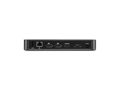 Back view of a docking station