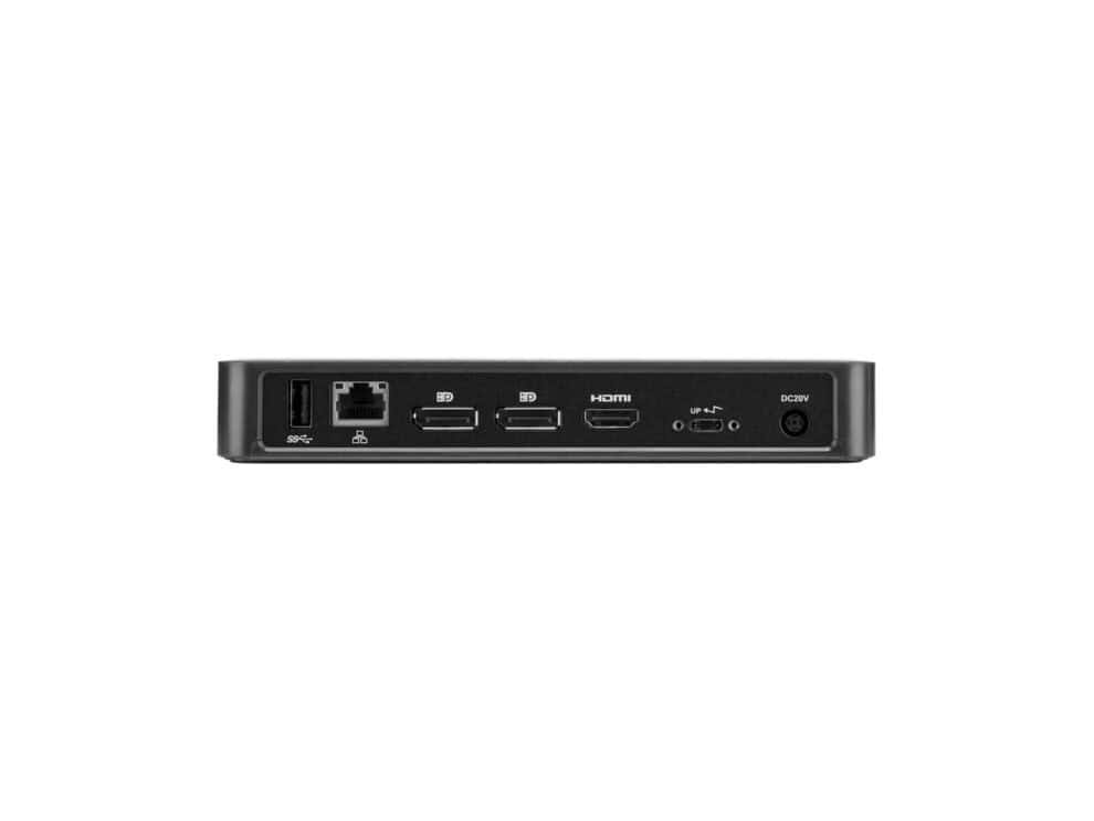 Back view of a docking station