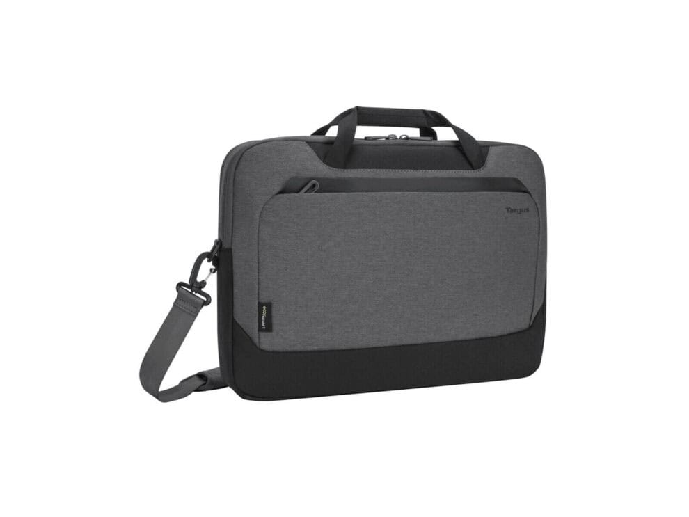 targus cypress eco topload 15.6in grey Gray laptop bag with shoulder strap