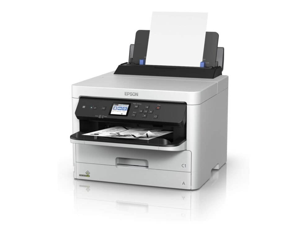 Epson printer with printed documents