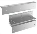 Metal brackets with multiple holes.
