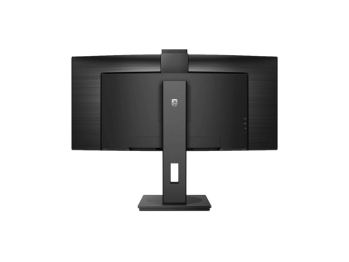 Black computer monitor rear view