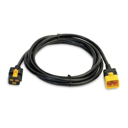 Black and yellow power extension cable