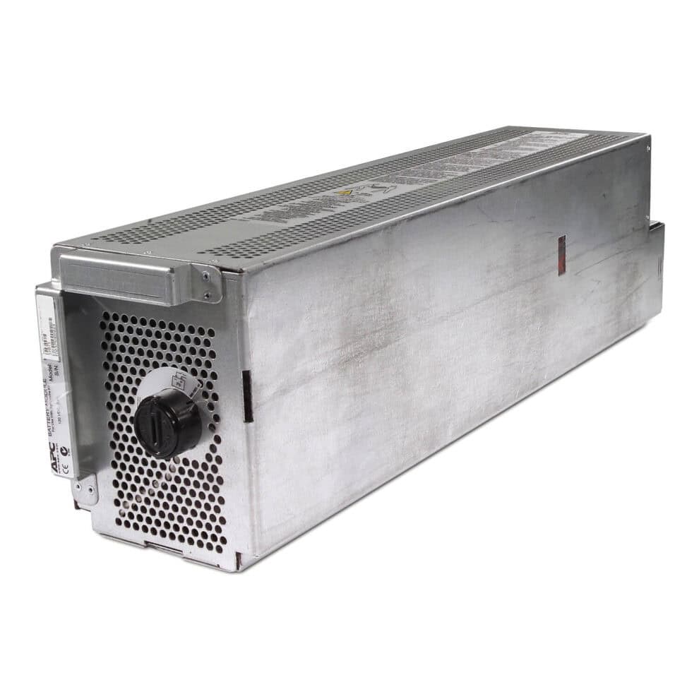 apc symmetra lx battery module Metal power supply unit on white background