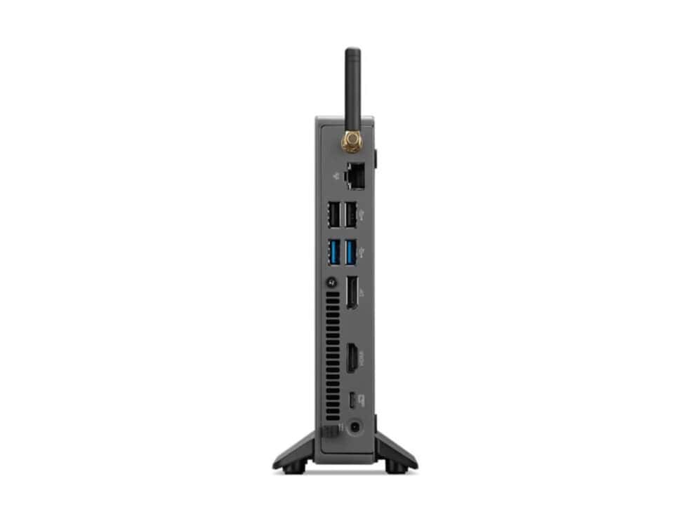 Side view of mini PC with ports