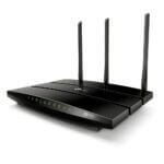TP-Link AC1750 wireless router with three antennas.