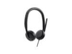 Black wired headset with microphone