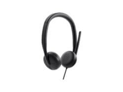 Black wired headset with microphone