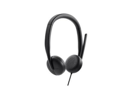 Black wired headset with microphone