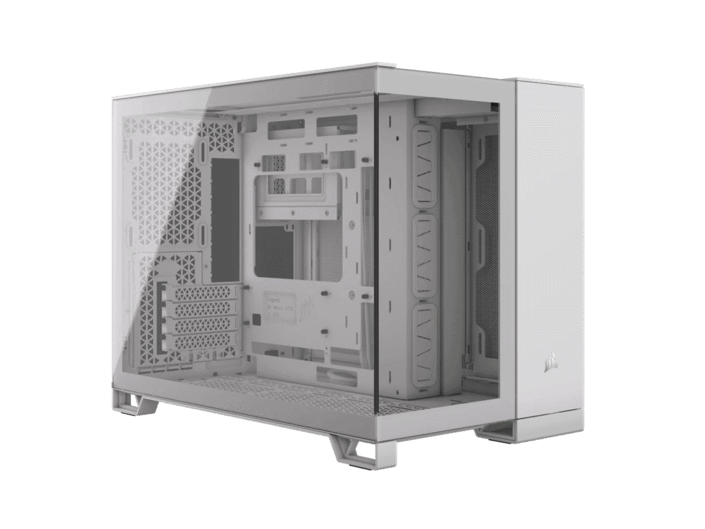 White PC case with clear side panel