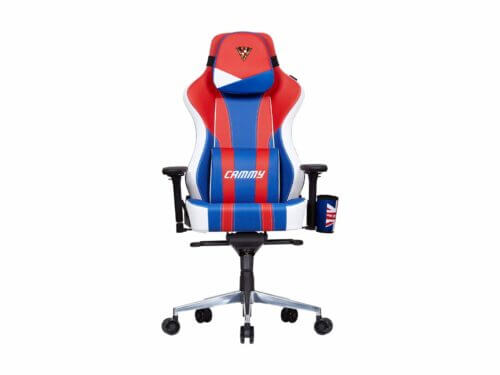 Red and blue gaming chair