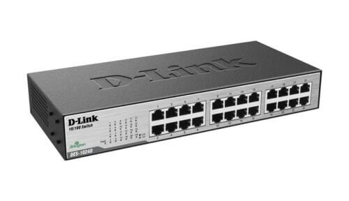 D-Link 24-port 10/100 Ethernet switch.