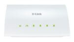 D-Link network router with green indicator lights