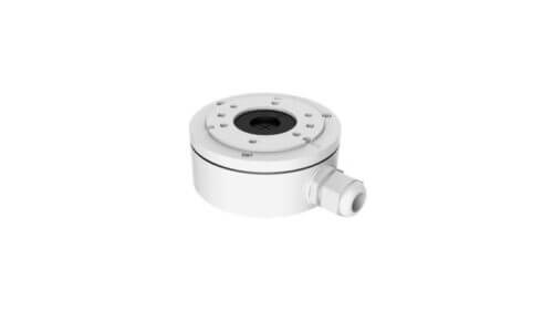White round electrical junction box