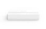 White network switch with LED indicators.