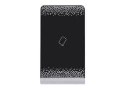 Black Wireless Charger with white pixel design