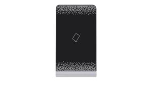 Black Wireless Charger with white pixel design