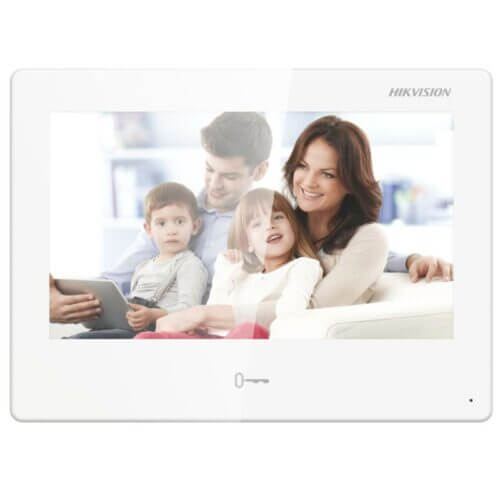 Family using a tablet on couch.