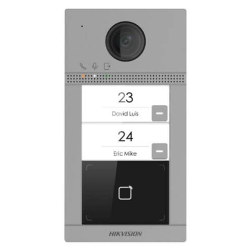 Hikvision video intercom with camera and name display