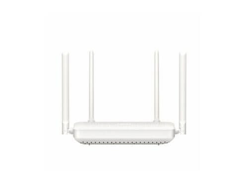 White wireless router with four antennas